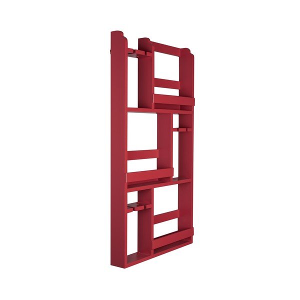 Raft pentru sticle de vin roșu pentru perete din lemn de arbore de cauciuc număr de sticle 12 80x120x10 cm Myron – Dutchbone-image-2