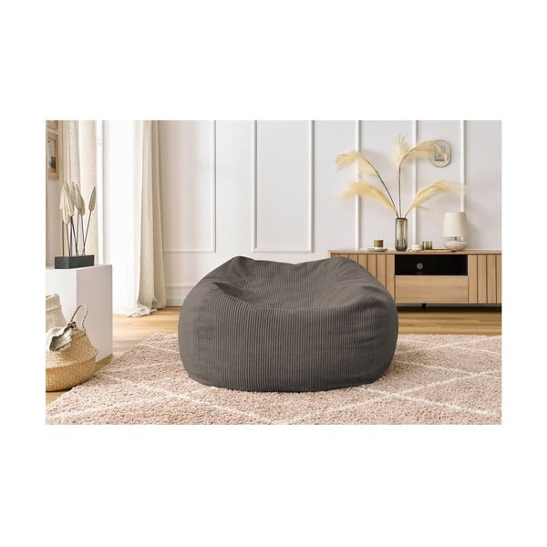 Fotoliu bean bag gri/maro Voltaire – Bobochic Paris-image-4