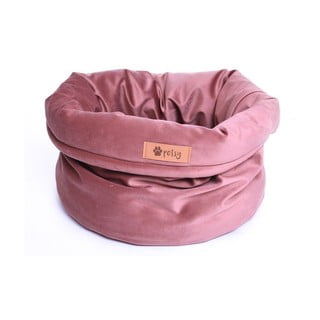Pătuț pentru animale de companie, din catifea, roz ø 40 cm Basket Royal - Petsy