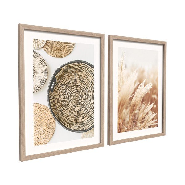 Tablouri cu ramă 2 buc. imprimate 30x40 cm Full Beige – Styler-image-2