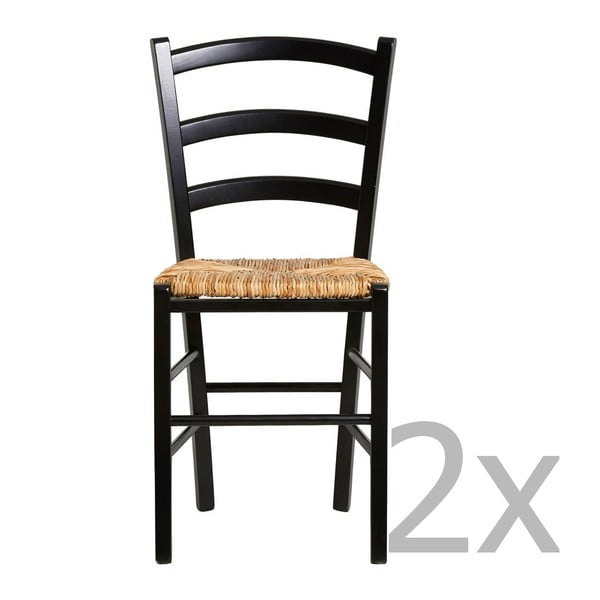 Set 2 scaune Marckeric Paloma, negru