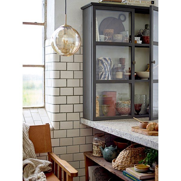 Vitrină gri din lemn de brad suspendată 85x100x25 cm Tone – Bloomingville-image-1