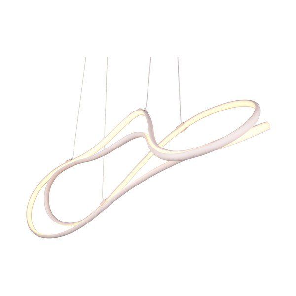 Lustră albă LED cu abajur din metal Nala – Trio Select-image-1