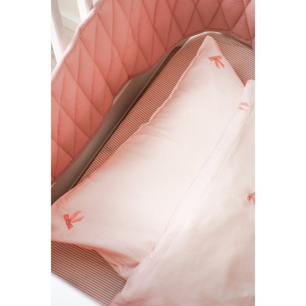 Apărătoare pentru pătuț roz deschis din bumbac organic 365 cm Blossom Pink – Cam Cam Copenhagen-image-1
