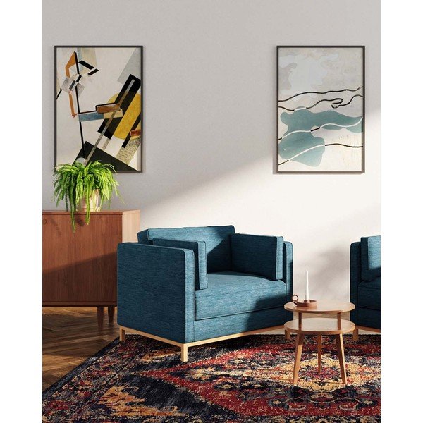 Fotoliu albastru închis de relaxare Celerio – Ame Yens-image-1