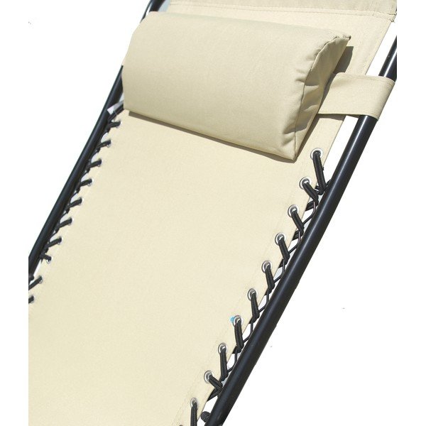Fotoliu de grădină negru/bej din metal Oxford - Rojaplast-image-3