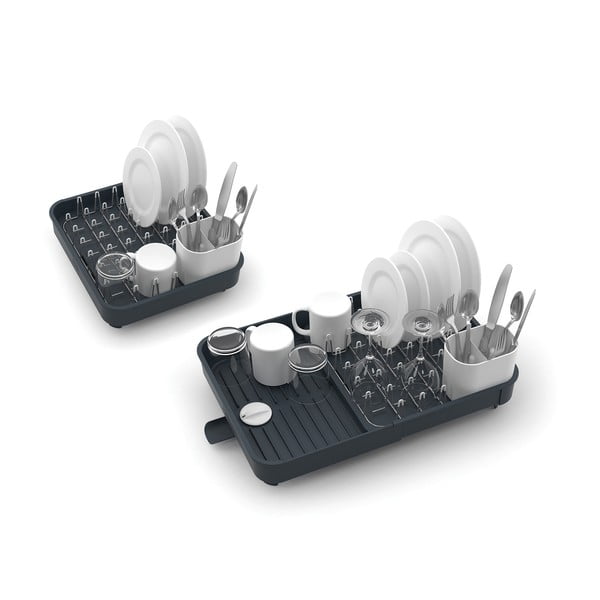 Suport ajustabil pentru scurs vase Joseph Joseph Extend, gri-image-1