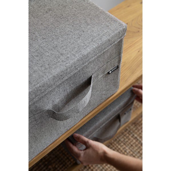 Cutie de depozitare gri din material textil cu capac 31x41x22 cm Soft Storage Medium – Bigso-image-2