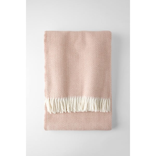 Pled din amestec de bumbac Euromant Skyline, 140 x 180 cm, roz