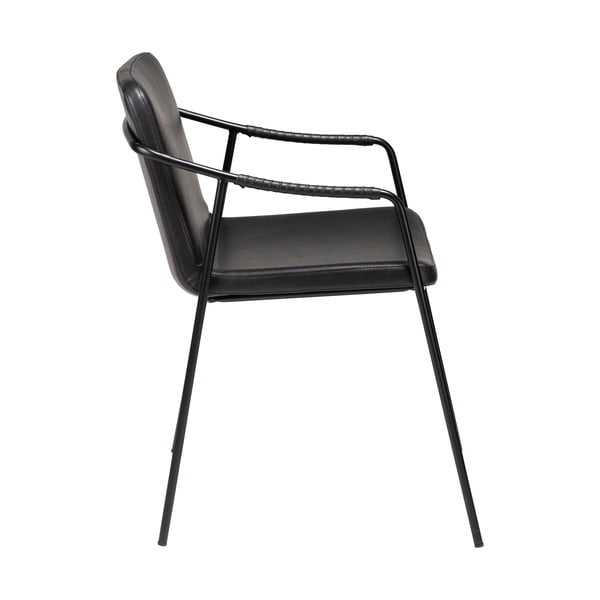 Scaun de dining din piele artificială DAN-FORM Denmark Boto, negru-image-2