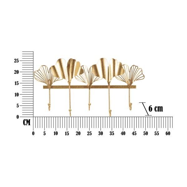 Cuier de perete din metal de culoare aurie Leaves - Mauro Ferretti-image-4