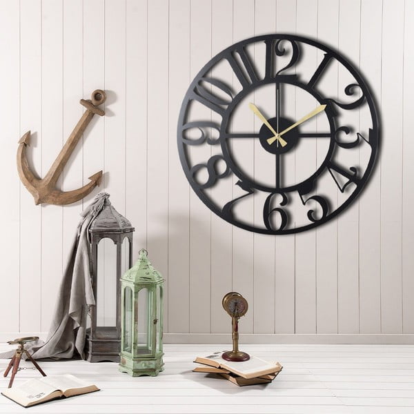Ceas din metal pentru perete The Old Times, ø 50 cm-image-2