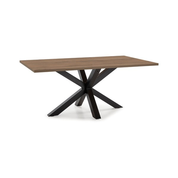 Masă de dining cu blat cu aspect de lemn de nuc 100x180 cm Comba – Marckeric-image-1