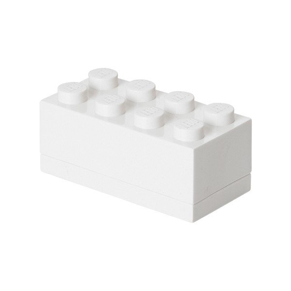 Cutie depozitare LEGO® Mini, 4,6 x 9,2 cm, alb