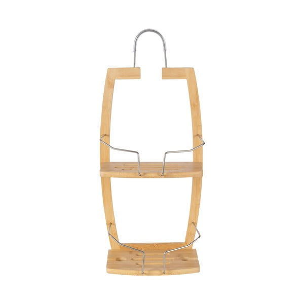 Raft pentru baie în culoare naturală suspendat din bambus – Compactor-image-2