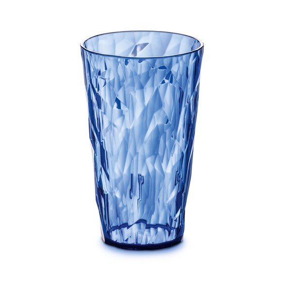 Pahar din plastic Tantitoni Crystal, 400 ml, albastru