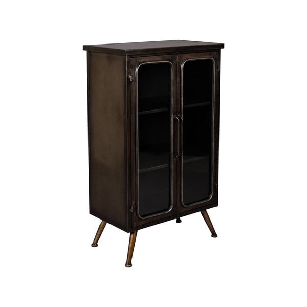 Vitrină neagră din metal 60x100x35 cm Denza – Dutchbone-image-2