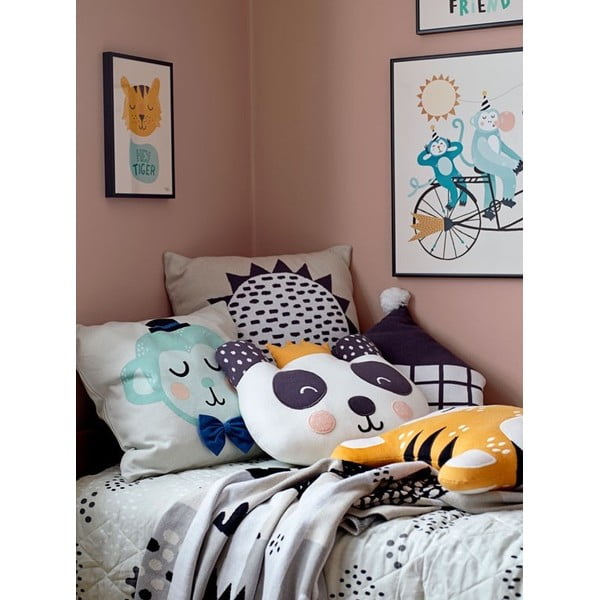 Cuvertură din bumbac pentru copii Södahl Raindrops, 80 x 100 cm, bej - portocaliu-image-1