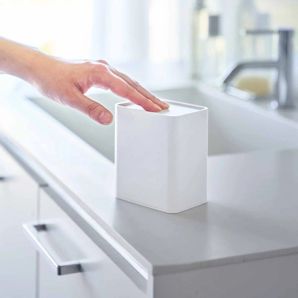 Organizator de baie alb pentru dischete demachiante din plastic Tower – YAMAZAKI-image-4