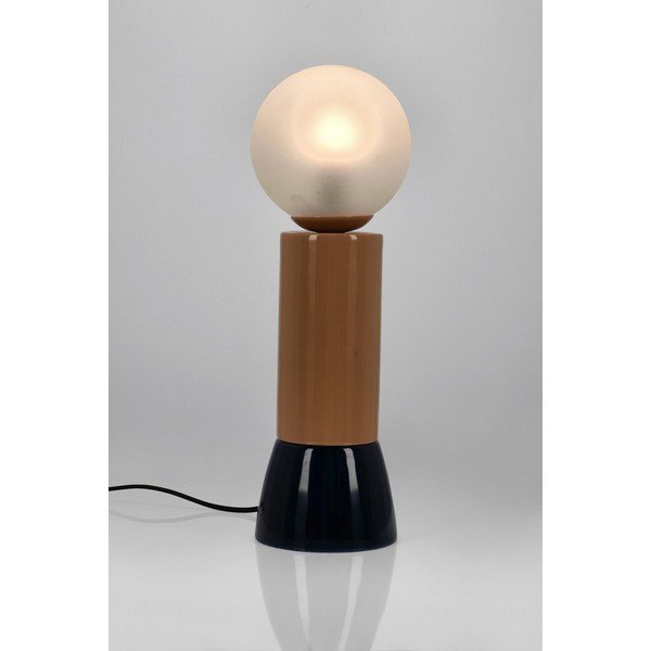 Veioză din metal cu abajur din sticlă (înălțime 47 cm) Malton – Bizzotto-image-1