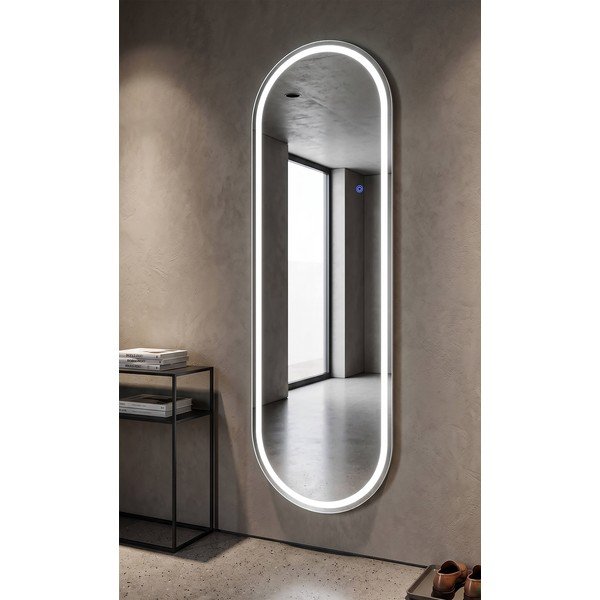 Oglindă de perete cu led 50x160 cm Oval – Mauro Ferretti-image-1