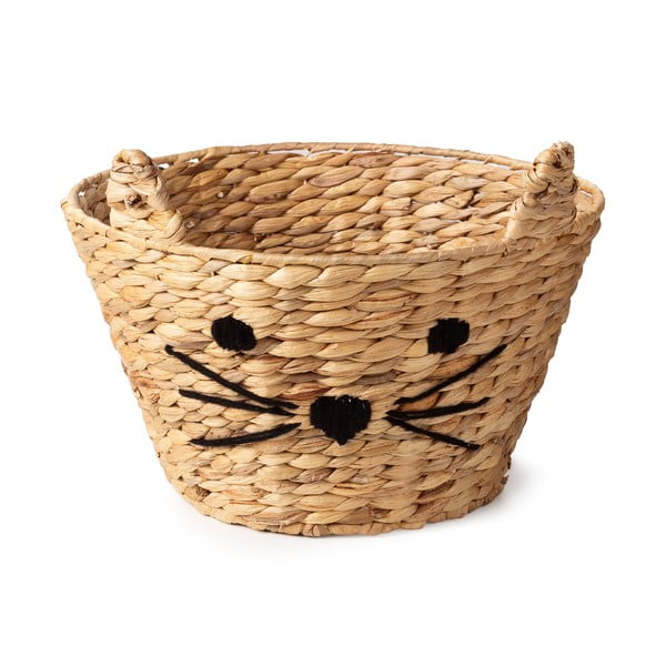 Coș de jucării pentru copii în culoare naturală din zambilă de apă ø 35x26 cm Cat – Compactor-image-4