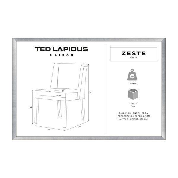 Scaun din lemn de fag Ted Lapidus Maison Zeste cu picioare negre, verde-image-3