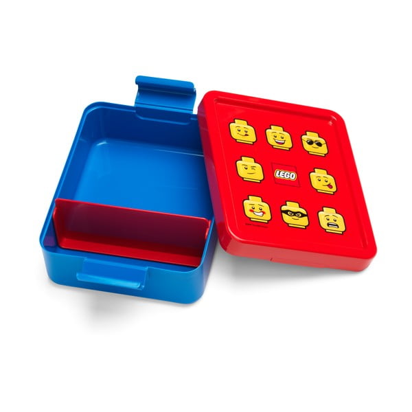 Set caserolă pentru gustări și sticlă LEGO® Iconic, roșu-albastru-image-2
