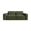Canapea verde cu tapițerie din chenille 204 cm Omao – Makamii