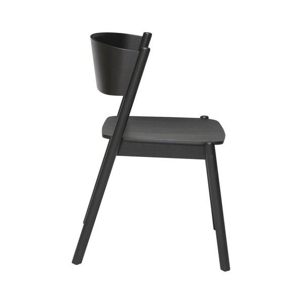 Scaun dining din stejar negru Oblique - Hübsch-image-2