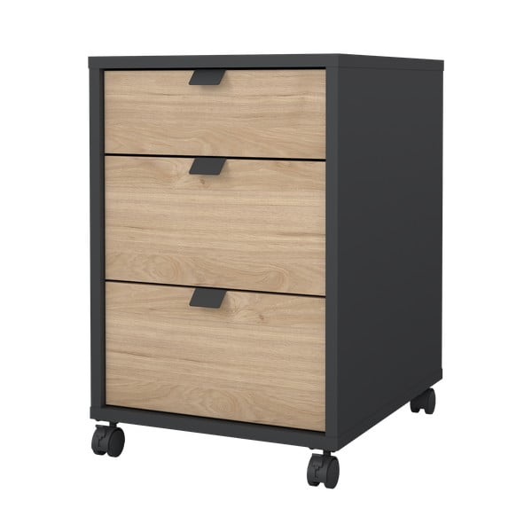 Dulap gri antracit/cu aspect de lemn de stejar 41x61 cm Sign – Tvilum-image-4