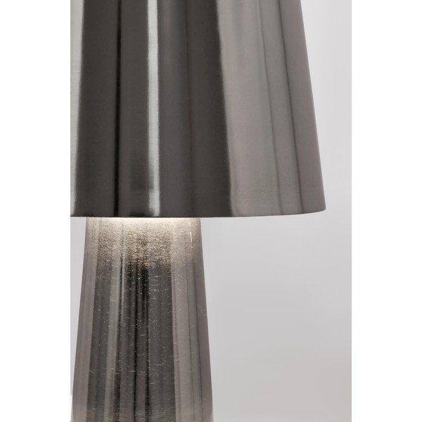 Veioză argintie LED din metal cu abajur din metal (înălțime 51 cm) Turner – Bizzotto-image-3
