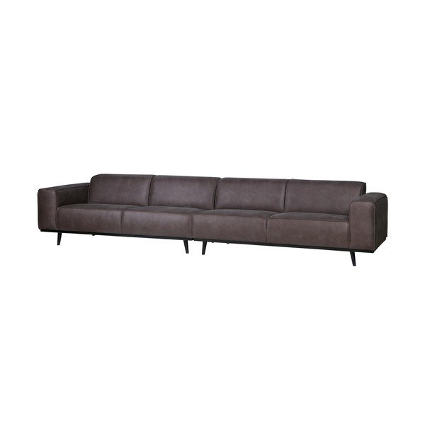 Canapea cu husă din catifea BePureHome Statement, lungime 372 cm, gri-image-3