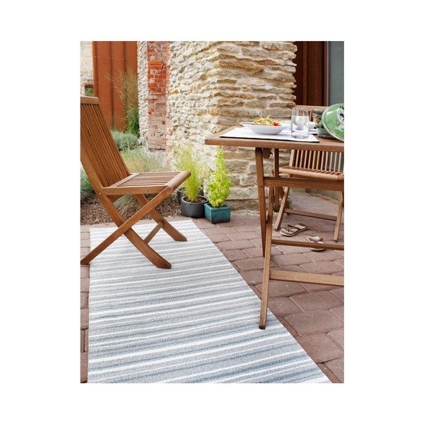 Covor potrivit pentru exterior Narma Hullo, 70 x 300 cm, gri - alb-image-2