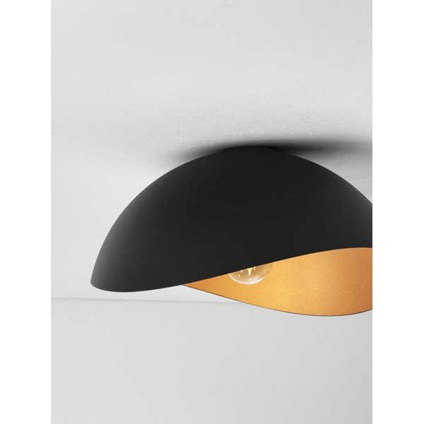 Plafonieră negru-mat/aurie din metal Opsi – Nova Luce-image-4