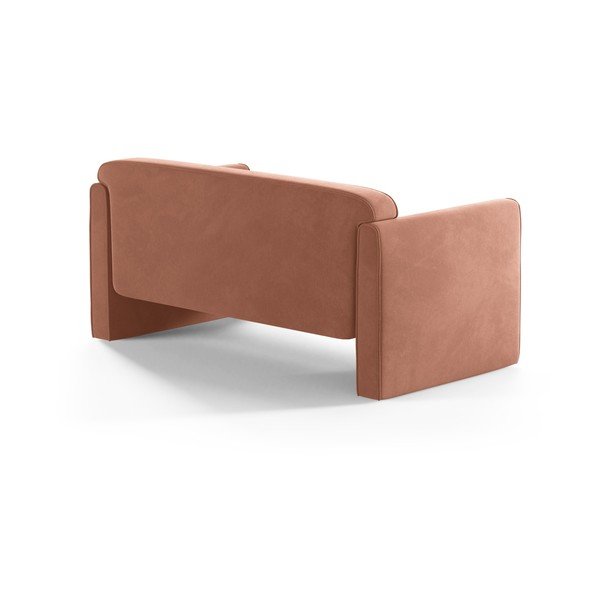 Canapea roz cu tapițerie din catifea 140 cm Abby – Micadoni -image-2