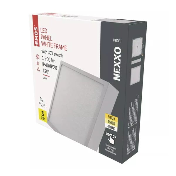 Plafonieră albă LED 22.5x22.5 cm Nexxo – EMOS-image-1