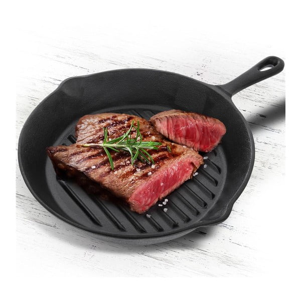 Tigaie tip grill din fontă ø 24 cm Litina – Orion-image-2