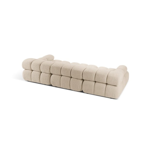 Canapea modulară bej cu tapițerie din țesătură bouclé 282 cm Bellis – Micadoni Home-image-4