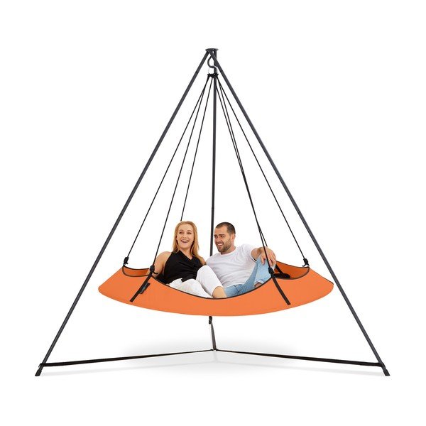 Leagăn de grădină portocaliu cu suport - Hangout Pod-image-2