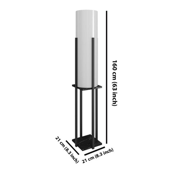 Lampadar negru-alb (înălțime 160 cm) Dor – Opviq lights-image-2