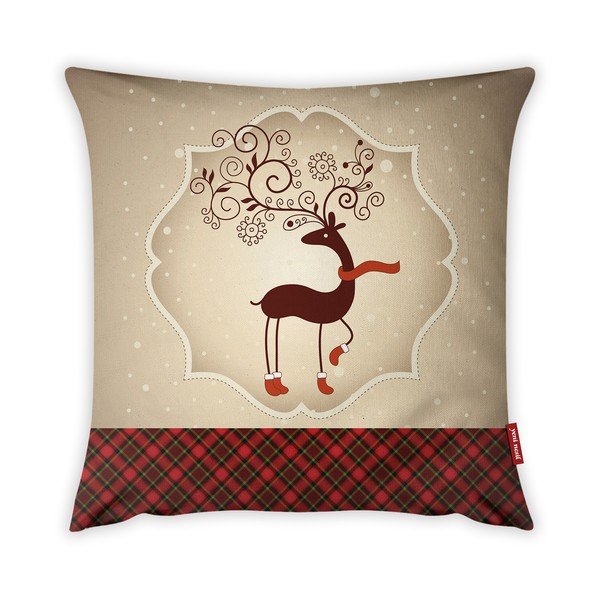 Față de pernă Vitaus Christmas Period Deer, 43 x 43 cm