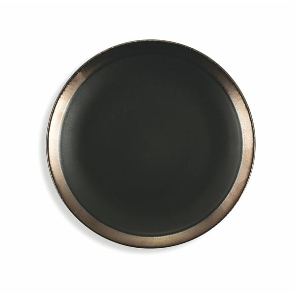 Set veselă de 18 piese din gresie Villa d'Este Naima, negru-image-4