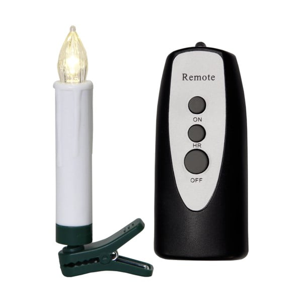 Set de 10 lumânări LED cu telecomandă Star Trading Shaft, înălțime 13,5 cm