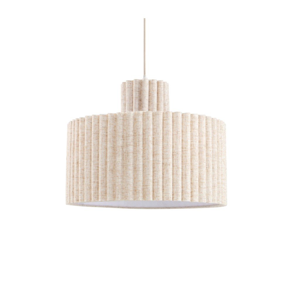 Lustră bej din in ø 40 cm Alina – Jotex