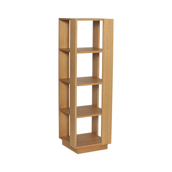 Bibliotecă în culoare naturală cu aspect de lemn de stejar 45x140x45 cm Merge – Hübsch