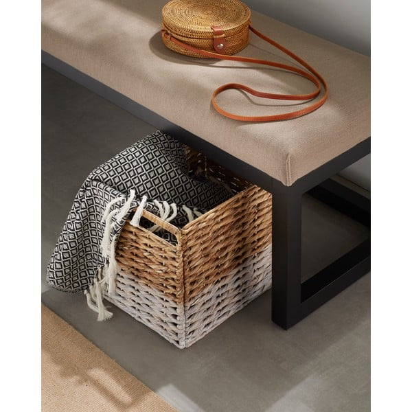 Cutie de depozitare din răchită Kave Home Woody, detalii albe-image-4