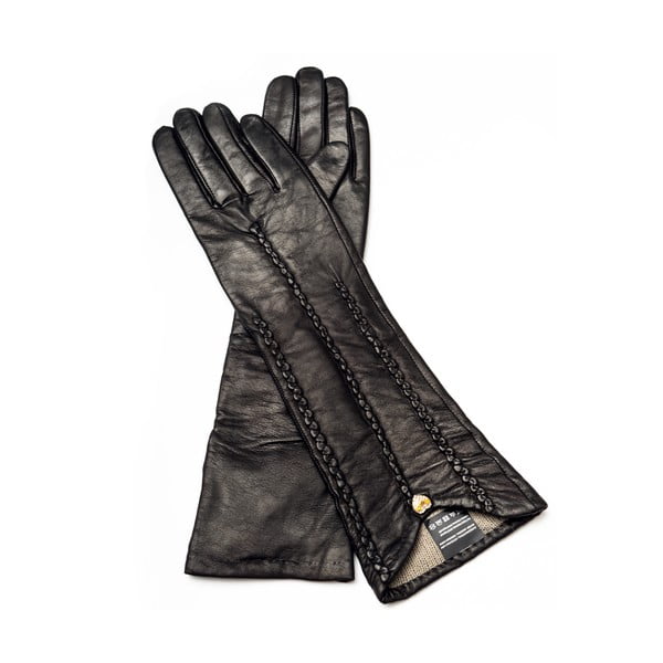 Mănuși din piele pentru femei Pride & Dignity New York, dimensiune 8, negru