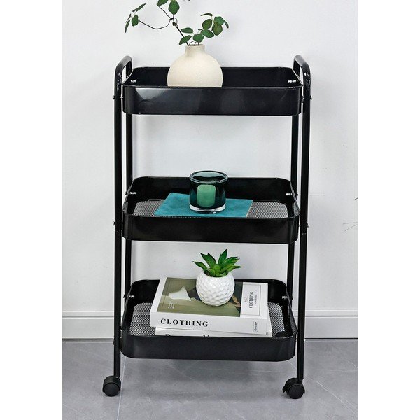 Măsuță de servire cu roți din metal 29,5x41 cm Leiky – Yes Everyday-image-1