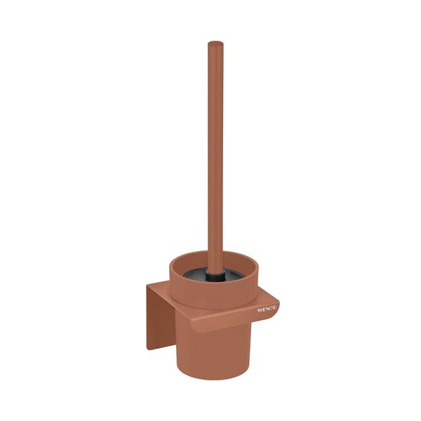 Perie de WC maro autoadezivă cu Turbo-Loc din plastic Lizan – Wenko